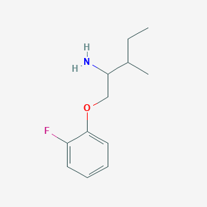 molecular formula C12H18FNO B13253632 1-[(2-Amino-3-methylpentyl)oxy]-2-fluorobenzene 
