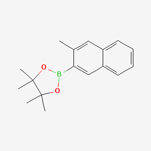 molecular formula C17H21BO2 B13253761 4,4,5,5-Tetramethyl-2-(3-methylnaphthalen-2-YL)-1,3,2-dioxaborolane 
