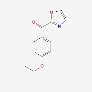 molecular formula C13H13NO3 B1325391 2-(4-Isopropoxybenzoyl)oxazole CAS No. 898760-01-5
