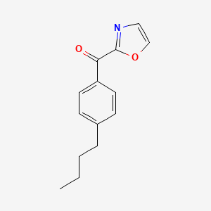molecular formula C14H15NO2 B1325395 2-(4-Butylbenzoyl)oxazole CAS No. 898760-09-3
