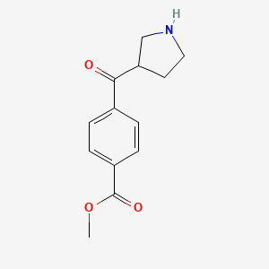 molecular formula C13H15NO3 B13253951 Methyl 4-(pyrrolidine-3-carbonyl)benzoate 