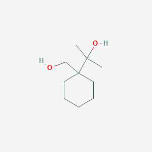 molecular formula C10H20O2 B13253958 2-[1-(Hydroxymethyl)cyclohexyl]propan-2-ol 