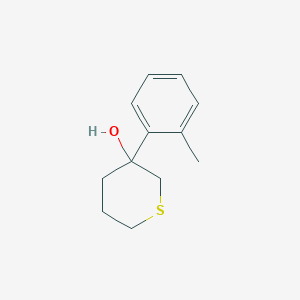 molecular formula C12H16OS B13253965 3-(2-Methylphenyl)thian-3-OL 