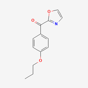 molecular formula C13H13NO3 B1325399 2-(4-Propoxybenzoyl)oxazole CAS No. 898760-20-8