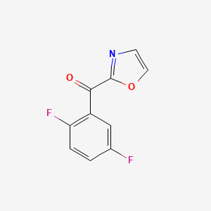 molecular formula C10H5F2NO2 B1325405 2-(2,5-二氟苯甲酰基)恶唑 CAS No. 898760-41-3