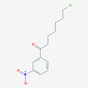 molecular formula C13H16ClNO3 B1325414 7-Chloro-1-(3-nitrophenyl)-1-oxoheptane CAS No. 898768-50-8
