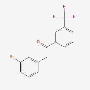 molecular formula C15H10BrF3O B1325417 2-(3-溴苯基)-3'-三氟甲基苯乙酮 CAS No. 898784-20-8