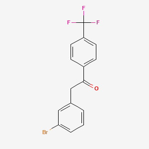 molecular formula C15H10BrF3O B1325418 2-(3-Bromophenyl)-4'-trifluoromethylacetophenone CAS No. 898784-21-9