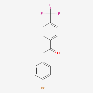molecular formula C15H10BrF3O B1325420 2-(4-Bromophenyl)-4'-trifluoromethylacetophenone CAS No. 898784-27-5