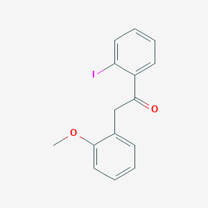 molecular formula C15H13IO2 B1325433 2'-Iodo-2-(2-methoxyphenyl)acetophenone CAS No. 898784-89-9