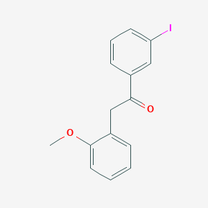 molecular formula C15H13IO2 B1325434 3'-Iodo-2-(2-methoxyphenyl)acetophenone CAS No. 898784-91-3