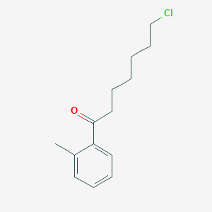 molecular formula C14H19ClO B1325440 7-Chloro-1-(2-methylphenyl)-1-oxoheptane CAS No. 898785-17-6