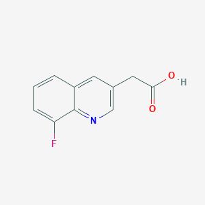 molecular formula C11H8FNO2 B13254400 2-(8-Fluoroquinolin-3-yl)acetic acid 