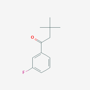 molecular formula C12H15FO B1325442 3,3-Dimethyl-3'-fluorobutyrophenone CAS No. 898764-41-5