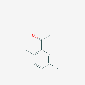 molecular formula C14H20O B1325445 2',3,3,5'-Tetramethylbutyrophenone CAS No. 898764-50-6