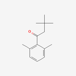 molecular formula C14H20O B1325446 2',3,3,6'-Tetramethylbutyrophenone CAS No. 898764-53-9