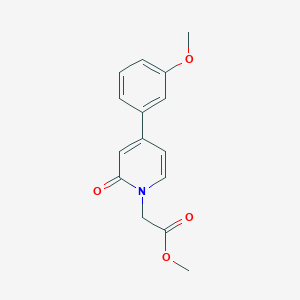 molecular formula C15H15NO4 B13254468 Methyl 2-[4-(3-methoxyphenyl)-2-oxo-1,2-dihydropyridin-1-yl]acetate 