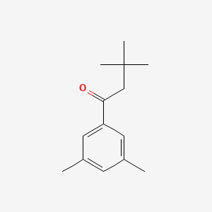 molecular formula C14H20O B1325448 3,3,3',5'-Tetramethylbutyrophenone CAS No. 898764-59-5