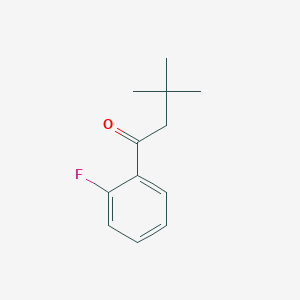 molecular formula C12H15FO B1325452 3,3-二甲基-2'-氟丁酮 CAS No. 898764-70-0