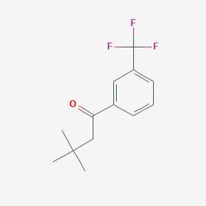 molecular formula C13H15F3O B1325454 3,3-二甲基-3'-三氟甲基丁苯酮 CAS No. 898764-74-4