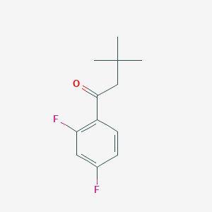 molecular formula C12H14F2O B1325459 2',4'-Difluoro-3,3-dimethylbutyrophenone CAS No. 898764-94-8