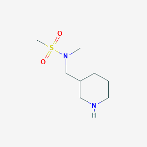 molecular formula C8H18N2O2S B13254592 N-methyl-N-(piperidin-3-ylmethyl)methanesulfonamide 