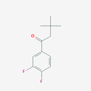 molecular formula C12H14F2O B1325460 3',4'-Difluoro-3,3-dimethylbutyrophenone CAS No. 898764-96-0