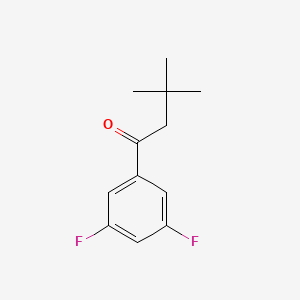 molecular formula C12H14F2O B1325461 3',5'-二氟-3,3-二甲基丁基苯甲酮 CAS No. 898764-98-2
