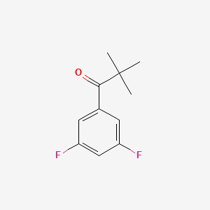 molecular formula C11H12F2O B1325462 3',5'-二氟-2,2-二甲基丙基苯甲酮 CAS No. 898789-77-0