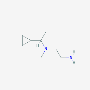 molecular formula C8H18N2 B13254635 (2-Aminoethyl)(1-cyclopropylethyl)methylamine 