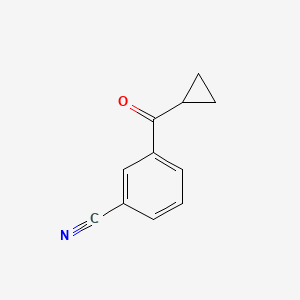 molecular formula C11H9NO B1325464 3-Cyanophenyl cyclopropyl ketone CAS No. 898789-86-1