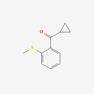 molecular formula C11H12OS B1325468 Cyclopropyl 2-thiomethylphenyl ketone CAS No. 898789-94-1