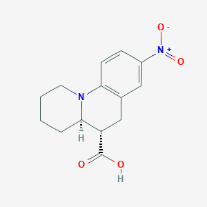 molecular formula C14H16N2O4 B13254695 (4aR,5S)-8-nitro-1H,2H,3H,4H,4aH,5H,6H-pyrido[1,2-a]quinoline-5-carboxylic acid 
