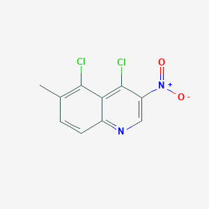 molecular formula C10H6Cl2N2O2 B13254731 4,5-Dichloro-6-methyl-3-nitroquinoline 