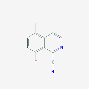 molecular formula C11H7FN2 B13254744 8-Fluoro-5-methylisoquinoline-1-carbonitrile 