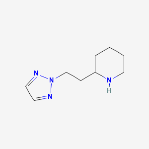 molecular formula C9H16N4 B13254804 2-[2-(2H-1,2,3-Triazol-2-yl)ethyl]piperidine 