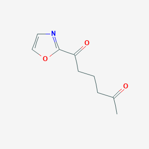 molecular formula C9H11NO3 B1325481 2-(5-Oxohexanoyl)oxazole CAS No. 898758-98-0