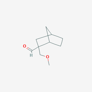 molecular formula C10H16O2 B13254877 2-(Methoxymethyl)bicyclo[2.2.1]heptane-2-carbaldehyde 