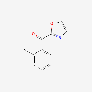 molecular formula C11H9NO2 B1325492 2-(2-Methylbenzoyl)oxazole CAS No. 898759-53-0