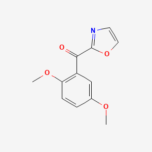 molecular formula C12H11NO4 B1325496 2-(2,5-Dimethoxybenzoyl)oxazole CAS No. 898784-34-4
