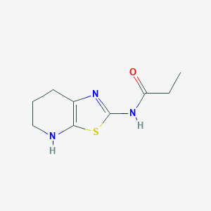 molecular formula C9H13N3OS B13254978 N-{4H,5H,6H,7H-[1,3]thiazolo[5,4-b]pyridin-2-yl}propanamide 
