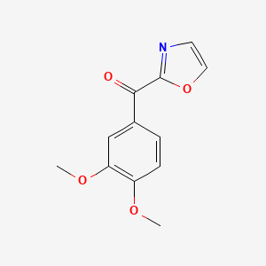 molecular formula C12H11NO4 B1325498 2-(3,4-Dimethoxybenzoyl)oxazole CAS No. 898784-38-8