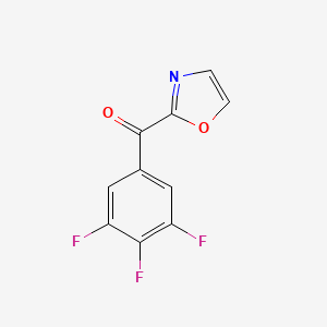 molecular formula C10H4F3NO2 B1325502 2-(3,4,5-Trifluorobenzoyl)oxazole CAS No. 898784-54-8