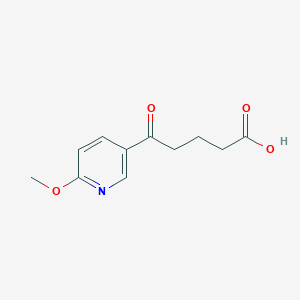 molecular formula C11H13NO4 B1325504 5-(6-Methoxypyridin-3-yl)-5-oxovaleric acid CAS No. 898784-58-2