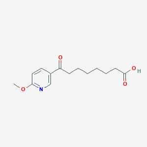 molecular formula C14H19NO4 B1325507 8-(6-Methoxypyridin-3-yl)-8-oxooctanoic acid CAS No. 898784-64-0