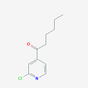 molecular formula C11H14ClNO B1325509 2-Chloro-4-hexanoylpyridine CAS No. 898784-68-4