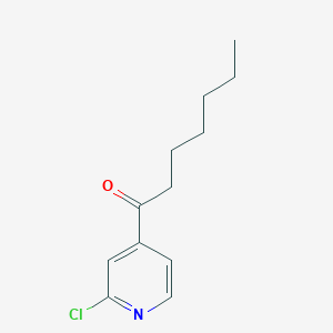 B1325510 2-Chloro-4-heptanoylpyridine CAS No. 898784-70-8