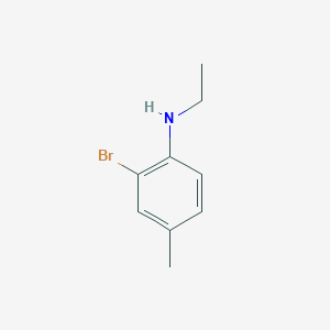 molecular formula C9H12BrN B13255104 2-bromo-N-ethyl-4-methylaniline 