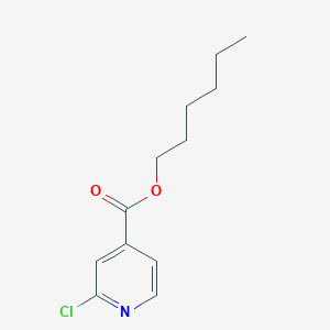molecular formula C12H16ClNO2 B1325515 己基2-氯异尼古丁酸酯 CAS No. 898784-90-2