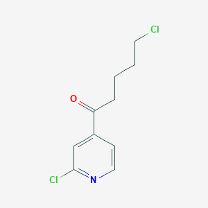 molecular formula C10H11Cl2NO B1325518 2-氯-4-(5-氯戊酰基)吡啶 CAS No. 898785-09-6
